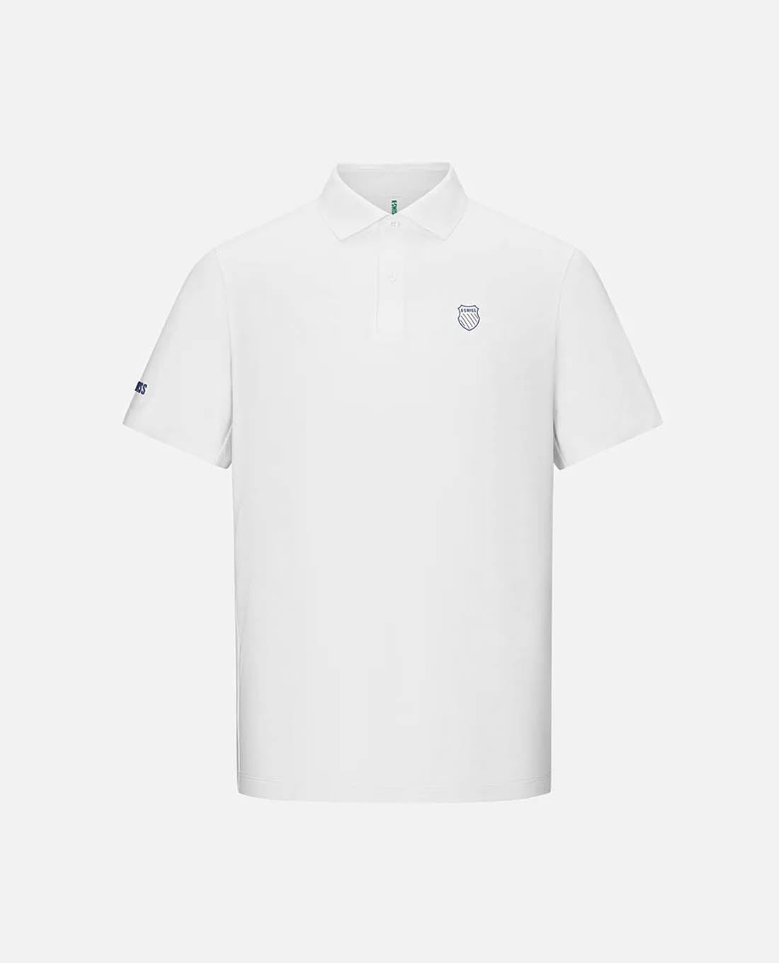 K-SWISS - Áo polo nam cổ bẻ tay ngắn phối logo