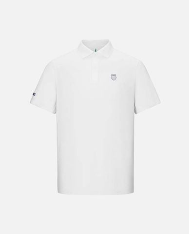  K-SWISS - Áo polo nam cổ bẻ tay ngắn phối logo 