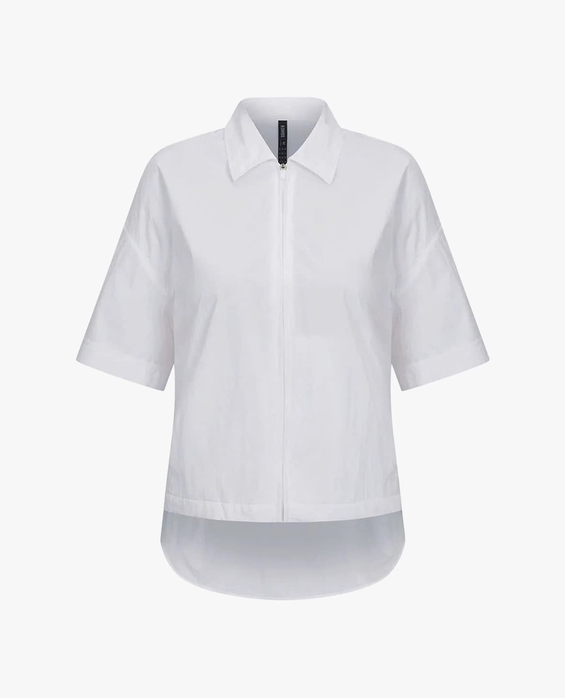 K-SWISS - Áo sơ mi nữ tay lỡ phối khóa zip