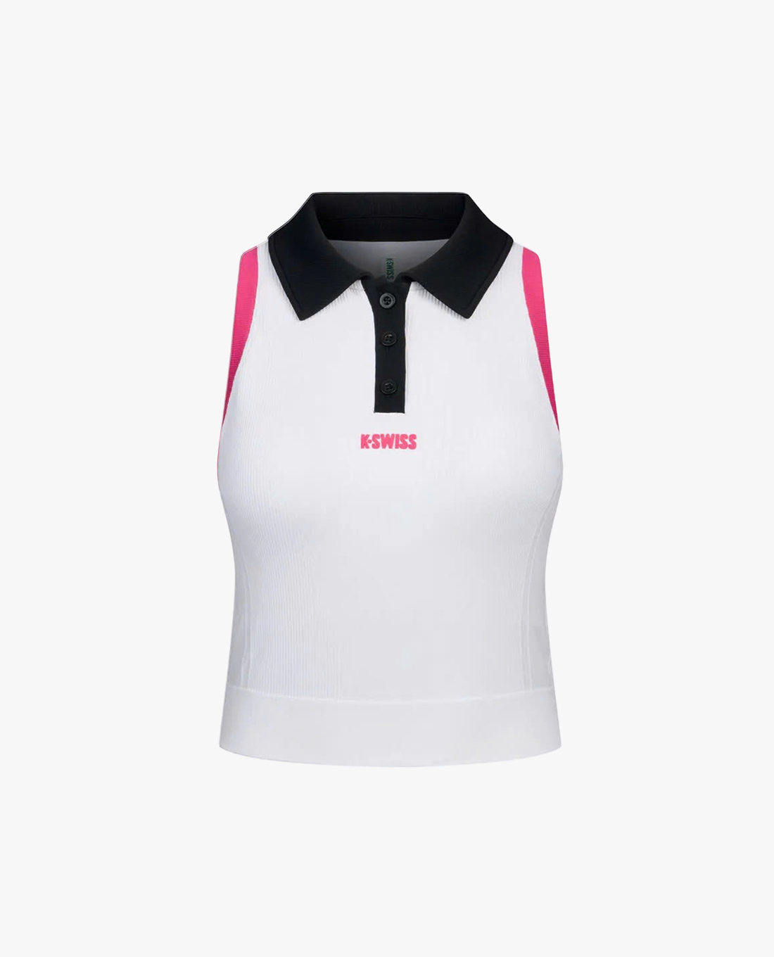 K-SWISS - Áo sát nách nữ cổ bẻ phối logo