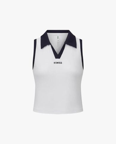  K-SWISS - Áo tập luyện nữ sát nách phom croptop 