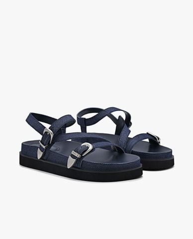  PEDRO - Giày sandals nữ đế thấp Ankle Strap 