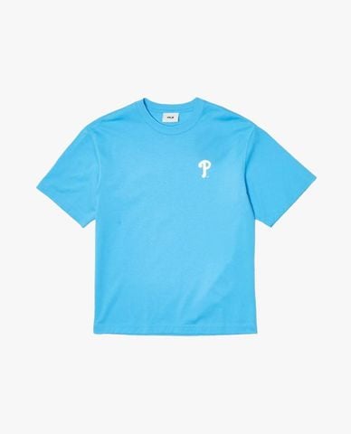  MLB - Áo thun unisex cổ tròn tay ngắn in họa tiết 