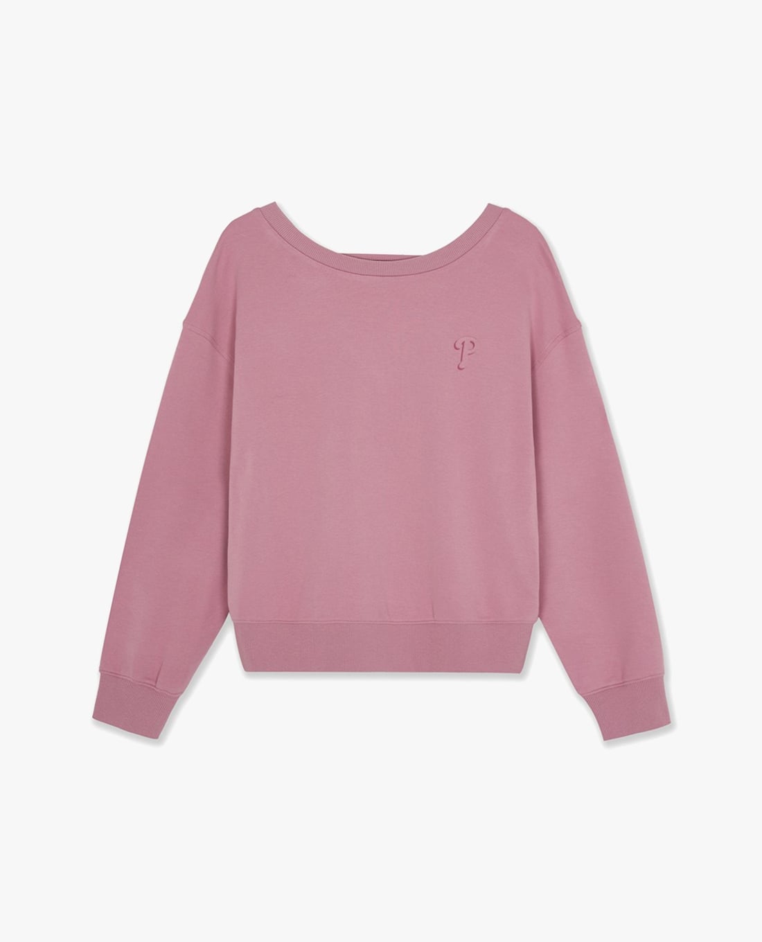 MLB - Áo sweatshirt nữ cổ thuyền tay dài Phillies