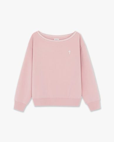  MLB - Áo sweatshirt nữ cổ thuyền tay dài Varsity 