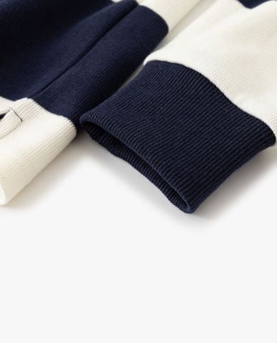  USPA - Áo polo nam tay dài thêu logo sọc ngang 