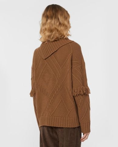  WEEKEND MAX MARA - Áo sweater nữ cổ lọ lệch tay dài Mastro 