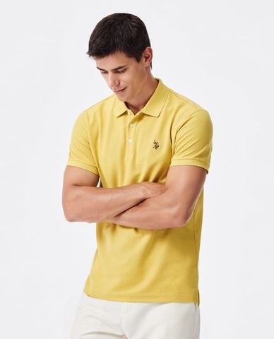  USPA - Áo polo nam cổ bẻ tay ngắn thêu logo 