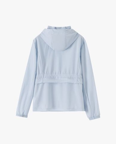  USPA - Áo khoác gió nữ phối mũ dây rút 