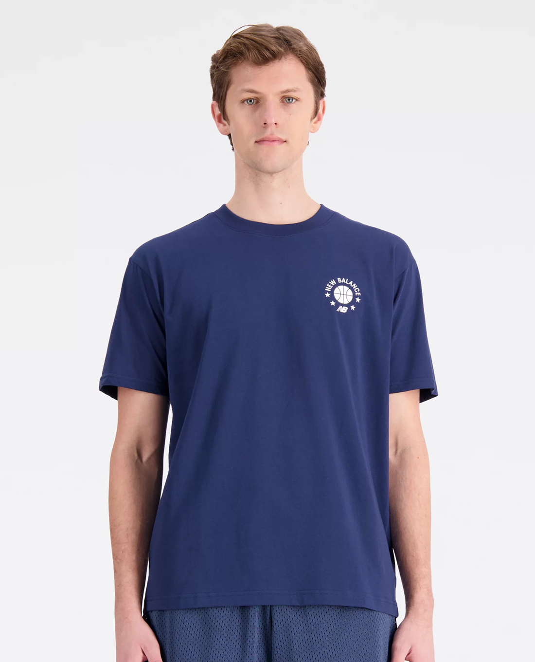 NEW BALANCE - Áo thun nam cổ tròn tay ngắn Essentials