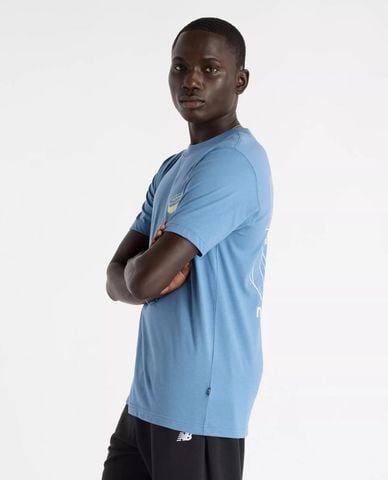  NEW BALANCE - Áo thun nam cổ tròn tay ngắn Shine 