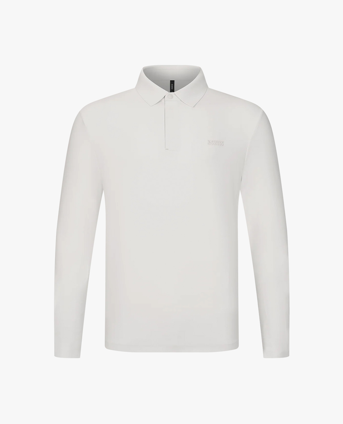 K-SWISS - Áo polo nam cổ bẻ tay dài phối logo