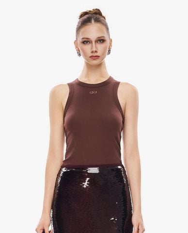  GIGI - Áo ba lỗ nữ cổ tròn phom ôm 