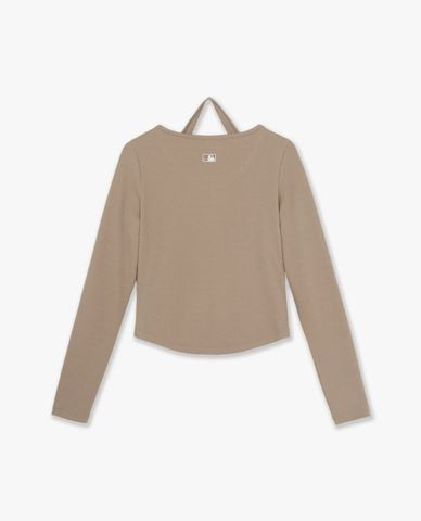  MLB - Áo kiểu nữ cổ tròn tay dài phối layer Basic 