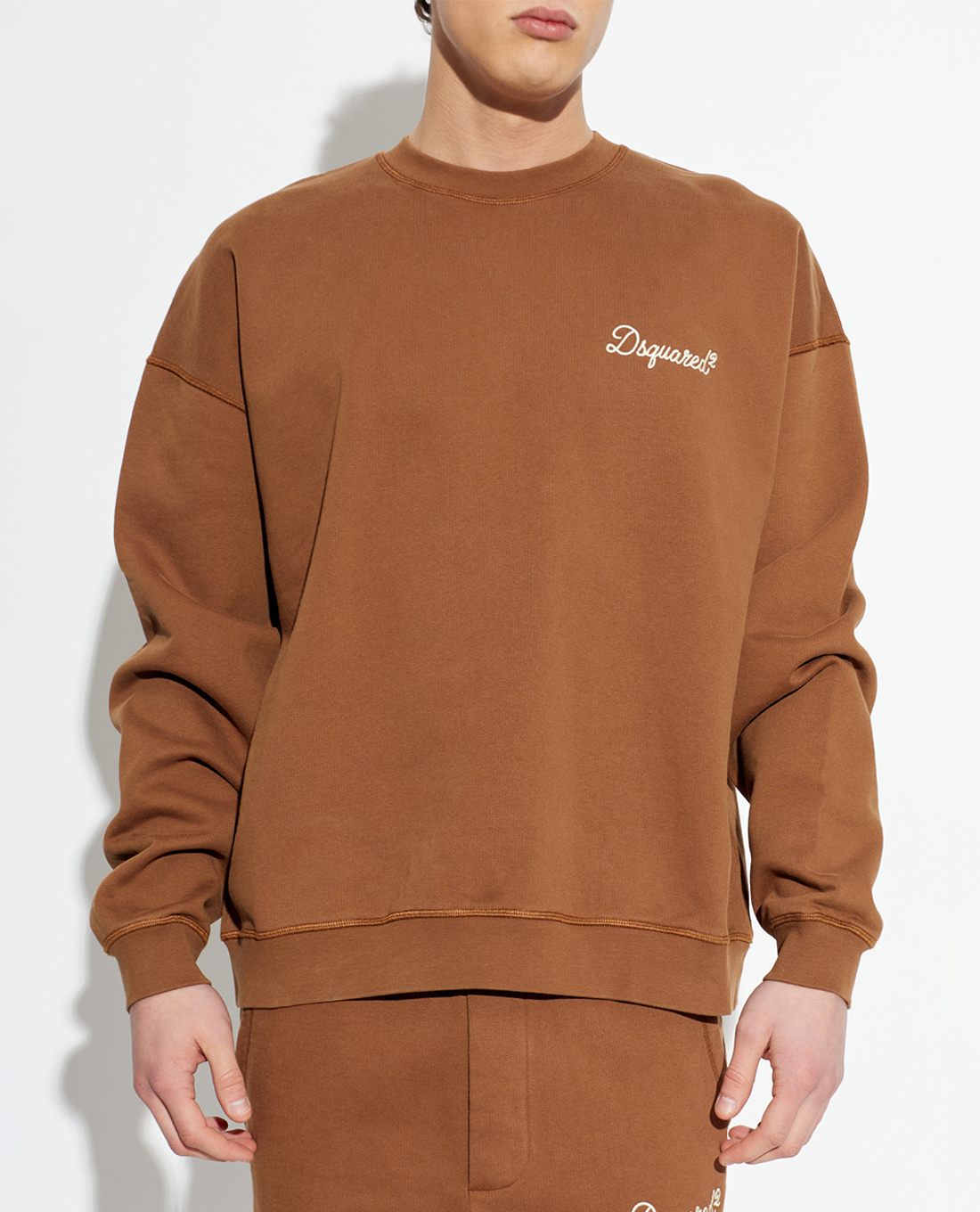 DSQUARED2 - Áo sweatshirt nam cổ tròn tay dài thêu logo