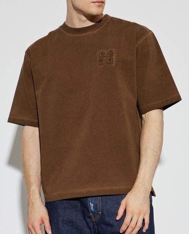  DSQUARED2 - Áo thun nam cổ tròn tay ngắn logo dập nổi 