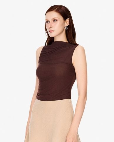  GIGI - Áo sát nách nữ phom ôm xếp nếp 