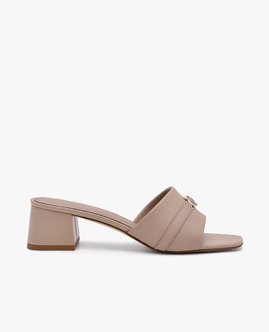  PEDRO - Giày mules cao gót nữ mũi vuông Icon Leather 