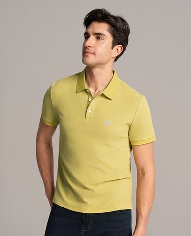  USPA - Áo polo nam cổ bẻ tay ngắn phối logo 