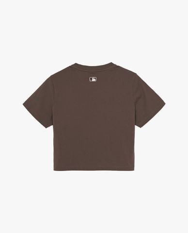  MLB - Áo croptop nữ cổ tròn tay ngắn Sheriff Logo 