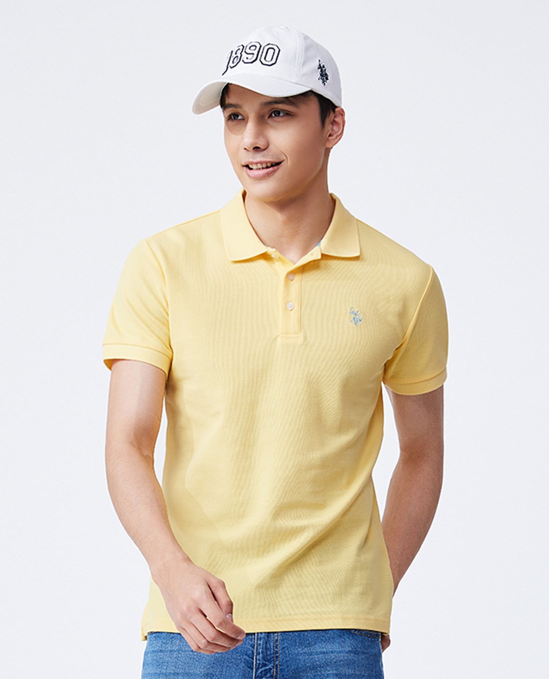 USPA - Áo polo nam cổ bẻ tay ngắn thêu logo