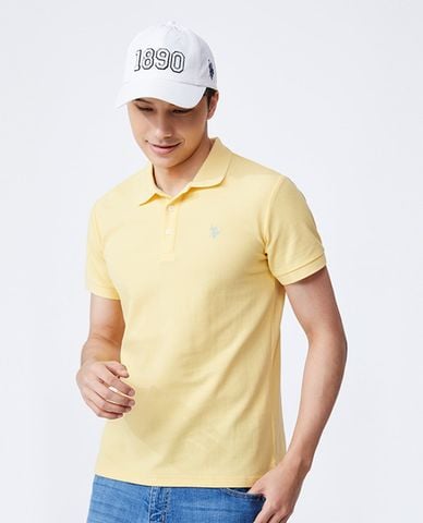  USPA - Áo polo nam cổ bẻ tay ngắn thêu logo 