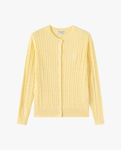  USPA - Áo khoác cardigan nữ tay dài phối viền 