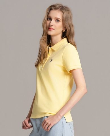  USPA - Áo polo nữ cổ bẻ tay ngắn thêu logo 