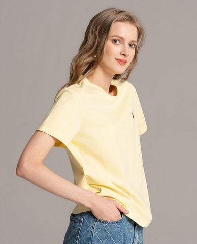  USPA - Áo thun nữ cổ tròn tay ngắn thêu logo 