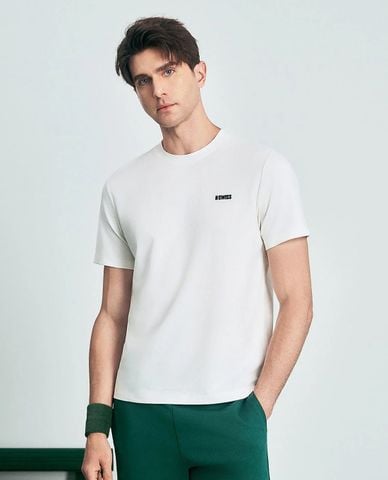  K-SWISS - Áo thun thể thao nam cổ tròn tay ngắn phối logo 