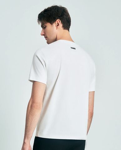  K-SWISS - Áo thun nam cổ tròn tay ngắn phối logo 