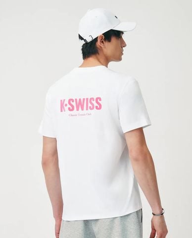  K-SWISS - Áo thun thể thao unisex cổ tròn tay ngắn 