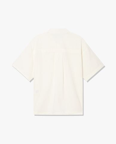  FILA - Áo khoác sơ mi unisex tay ngắn phối túi 