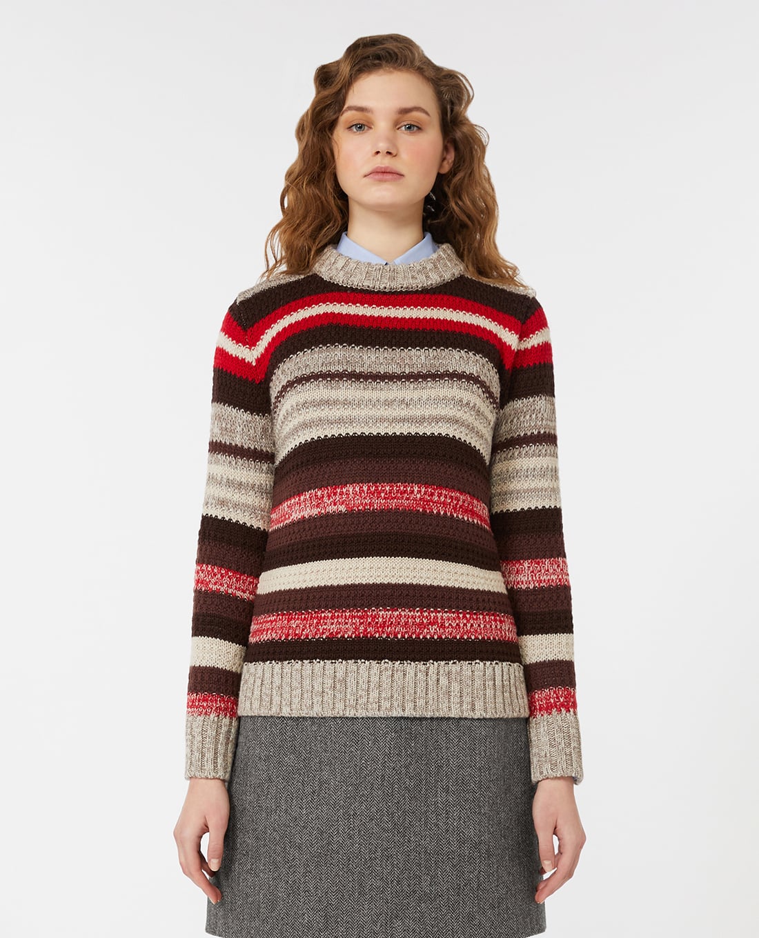 WEEKEND MAX MARA - Áo dệt kim nữ cổ tròn tay dài Ilde