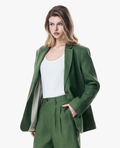  GIGI - Áo khoác blazer nữ cổ ve tay dài một hàng nút 