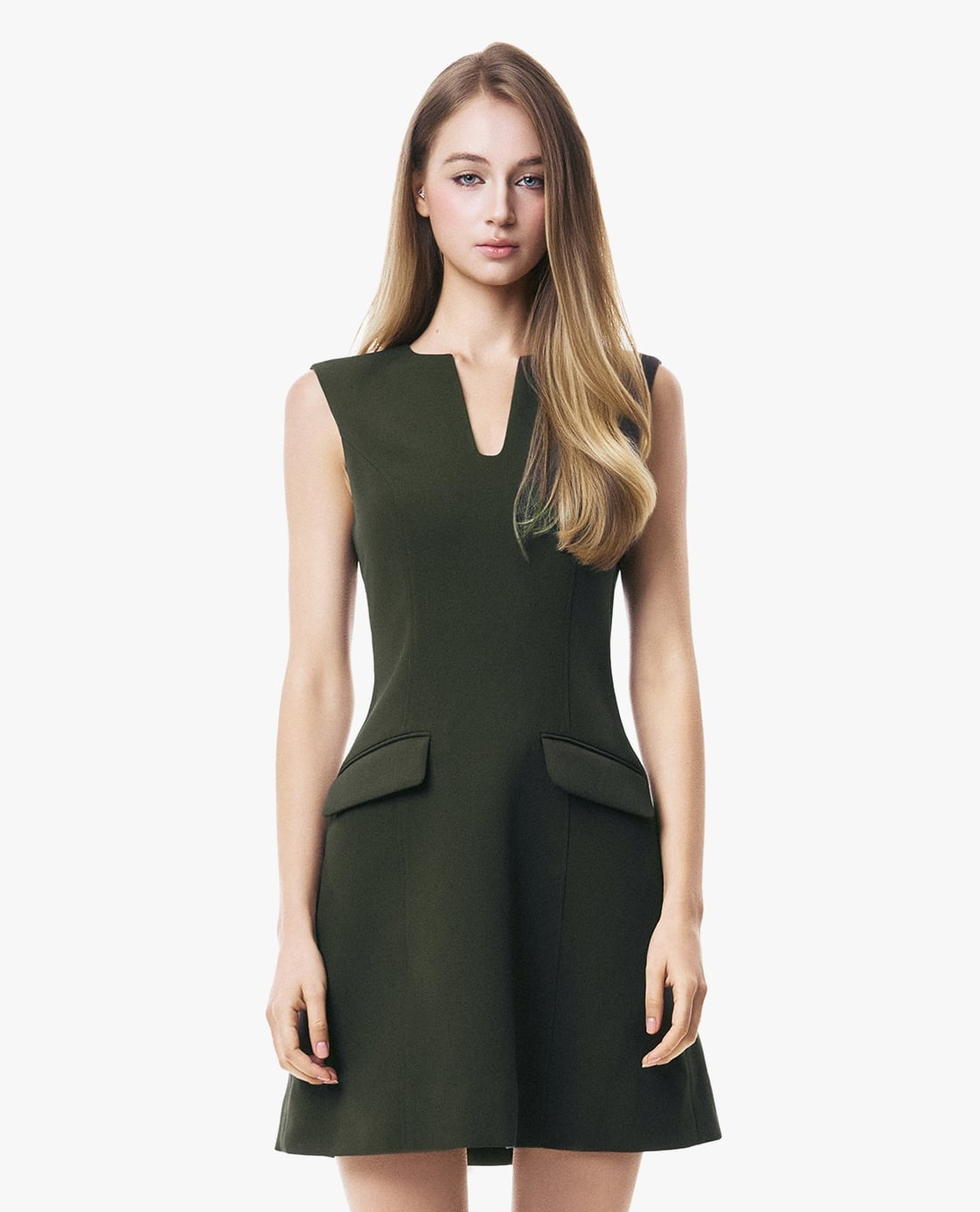 GIGI - Đầm sát nách mini cổ xẻ chữ V