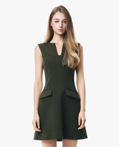  GIGI - Đầm sát nách mini cổ xẻ chữ V 