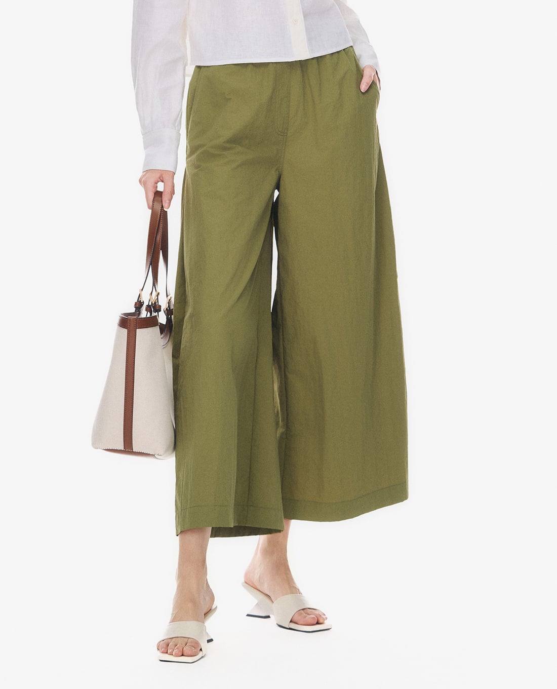 GIGI - Quần nữ ống rộng dáng lửng