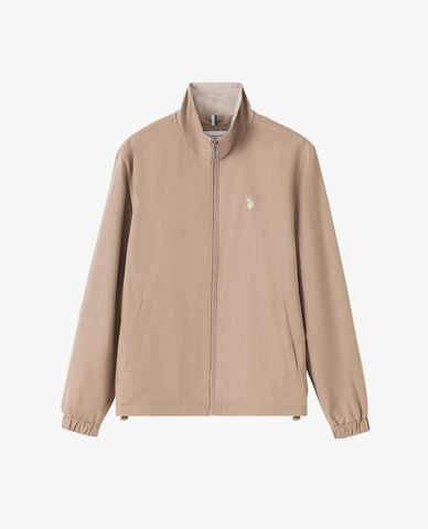  USPA - Áo khoác gió nam cổ trụ tay dài khóa kéo 