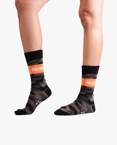  PALLADIUM - Vớ unisex cổ cao kẻ sọc 