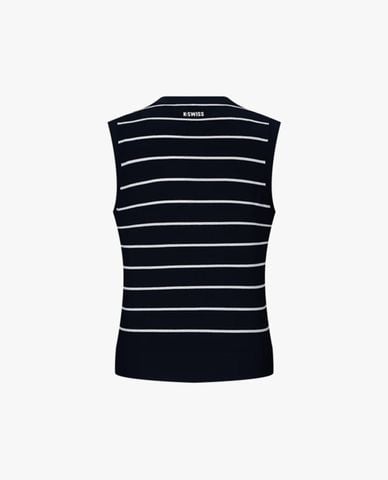  K-SWISS - Áo ba lỗ thể thao nữ kẻ sọc phối logo 
