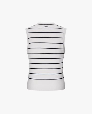  K-SWISS - Áo ba lỗ thể thao nữ kẻ sọc phối logo 