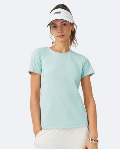  K-SWISS - Áo thun thể thao nữ cổ tròn tay ngắn 