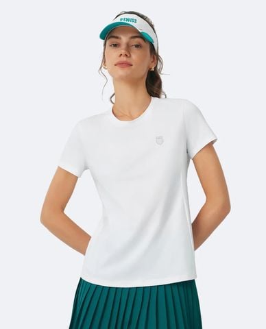  K-SWISS - Áo thun thể thao nữ cổ tròn tay ngắn 