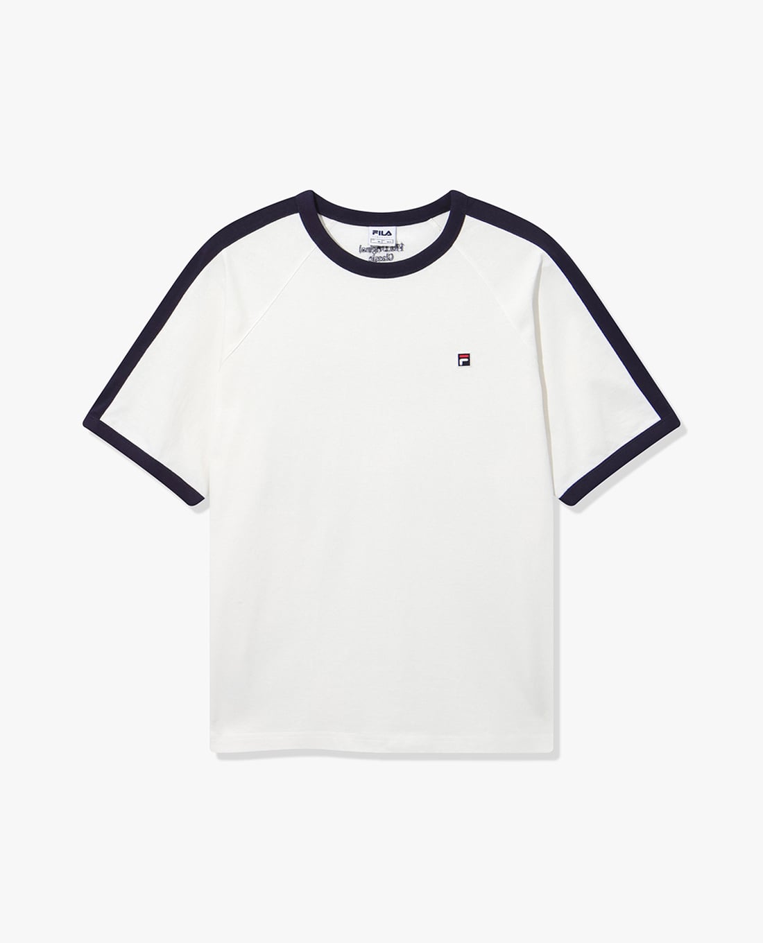 FILA - Áo thun unisex cổ tròn tay ngắn Ringer Track