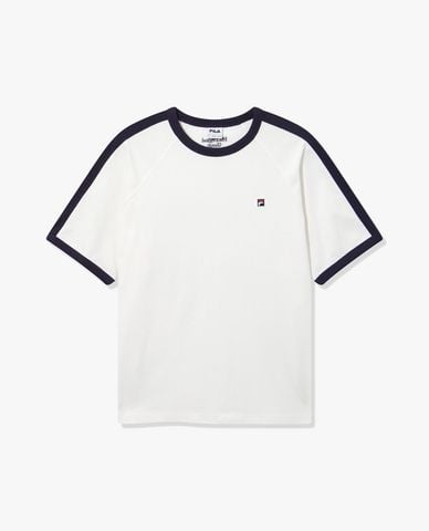  FILA - Áo thun unisex cổ tròn tay ngắn Ringer Track 