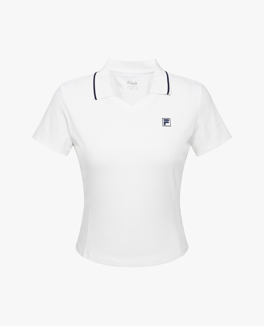 FILA - Áo polo nữ dệt kim cổ bẻ tay ngắn