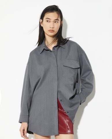  MAX&Co. - Áo khoác sơ mi nữ phom rộng phối túi Calende 