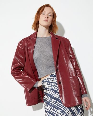  MAX&Co. - Áo khoác blazer nữ da bóng Nanda 