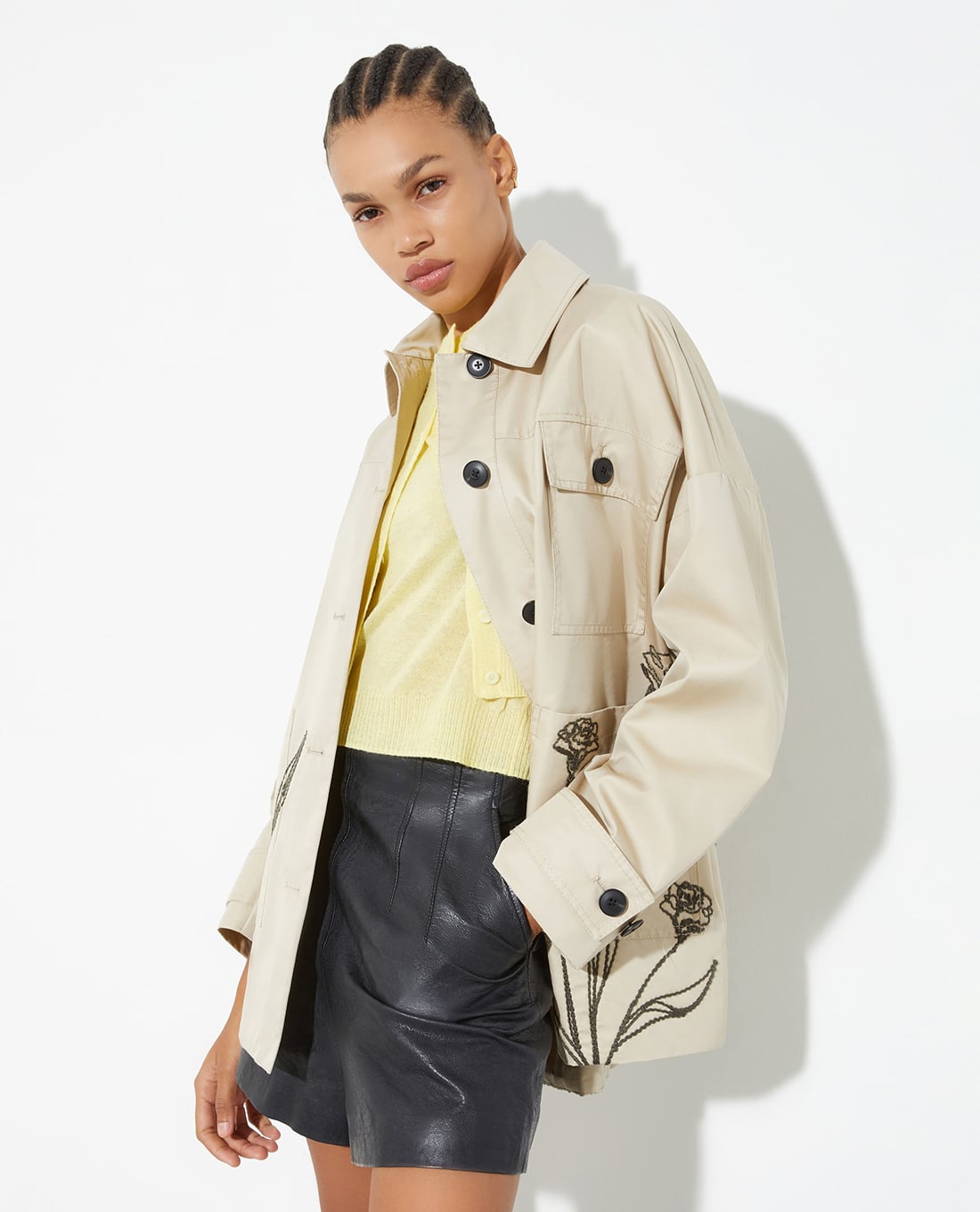 MAX&Co. - Áo khoác sơ mi nữ họa tiết hoa Gnomi